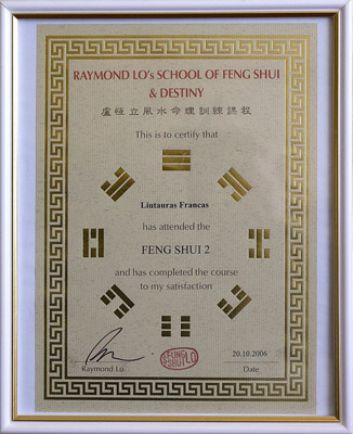 Feng Shui 2 sertifikatas, 2006