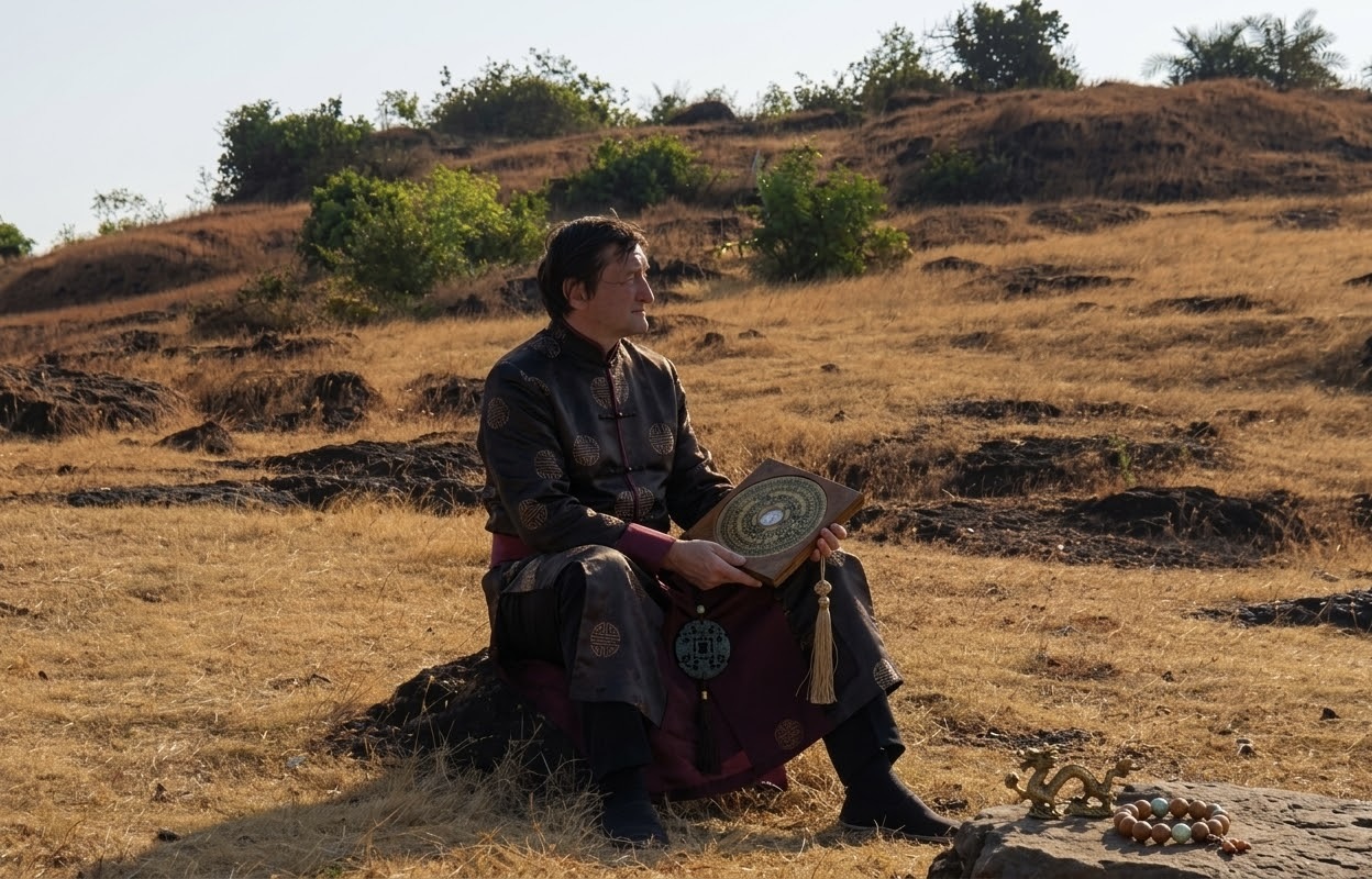 Feng Šui konsultantas Liutauras Francas su Luo Pan kompasu